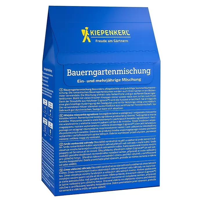 Kiepenkerl Profi-Line Blumenmischung Bauerngartenmischung - Mehrjährig, Mischung, 50 cm - 120 cm - Blaues Kiepenkerl Samenpaket für eine farbenfrohe Bauerngartenmischung aus Ein- und Mehrjährigen.