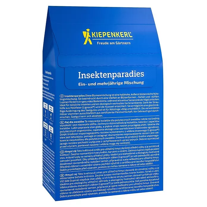 Kiepenkerl Blumenmischung Insektenparadies - Mehrjährig, 50 cm - 80 cm - Blaue Packung KIEPENKERL 'Insektenparadies' Blumensamenmischung, eine ein- und mehrjährige Mischung für Nützlinge.