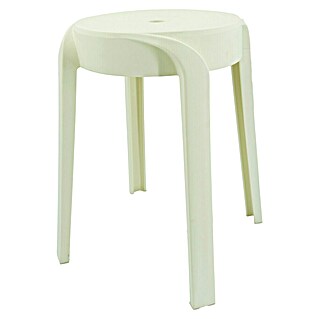 Hocker (Ø x H: 33 x 45 cm, Beige, Kunststoff)