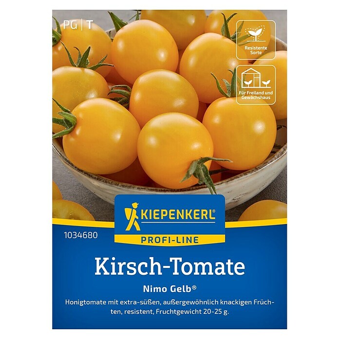 Kiepenkerl Profi-Line Gemüsesamen Kirsch-Tomate Nimo Gelb (Solanum lycopersicum, Erntezeit: Juli) | BAUHAUS