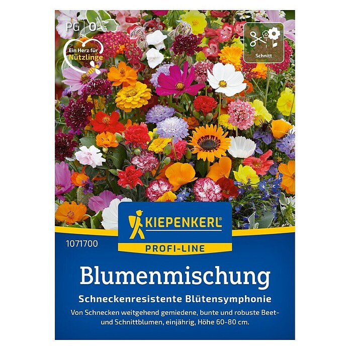 Kiepenkerl Profi-Line Blumensamenmischung Schneckenresistente Blütensymphonie (Verschiedene Sorten, Mehrfarbig, 2 m²) | BAUHAUS