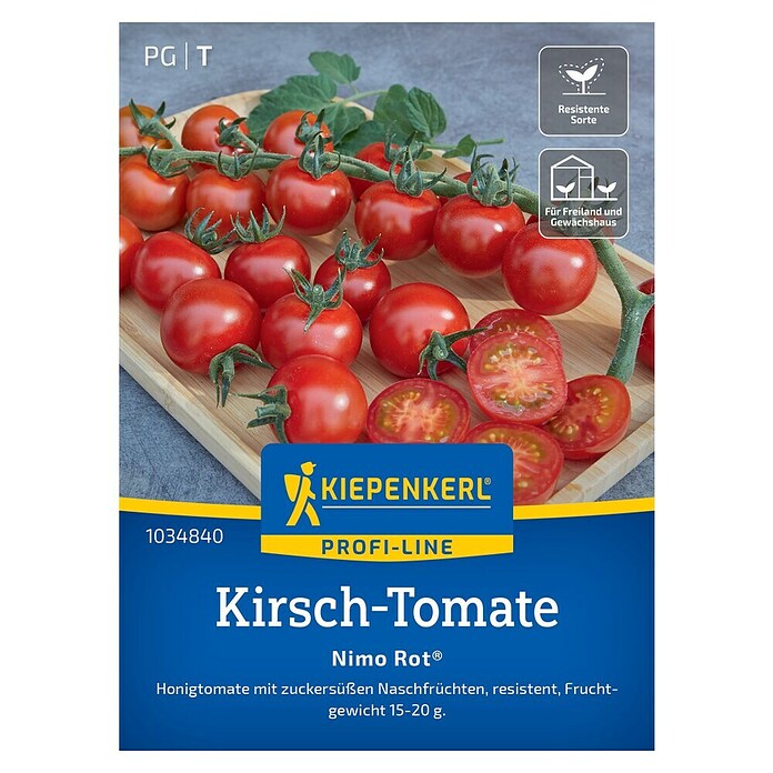 Kiepenkerl Profi-Line Gemüsesamen Kirsch-Tomate Nimo Rot (Solanum lycopersicum, Erntezeit: Juli) | BAUHAUS