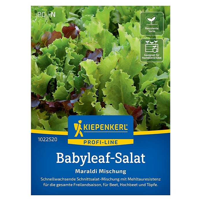 Kiepenkerl Profi-Line Salatsamen Blattsalat Babyleaf Maraldi-Mischung (Lactuca sativa, Erntezeit: April) | BAUHAUS