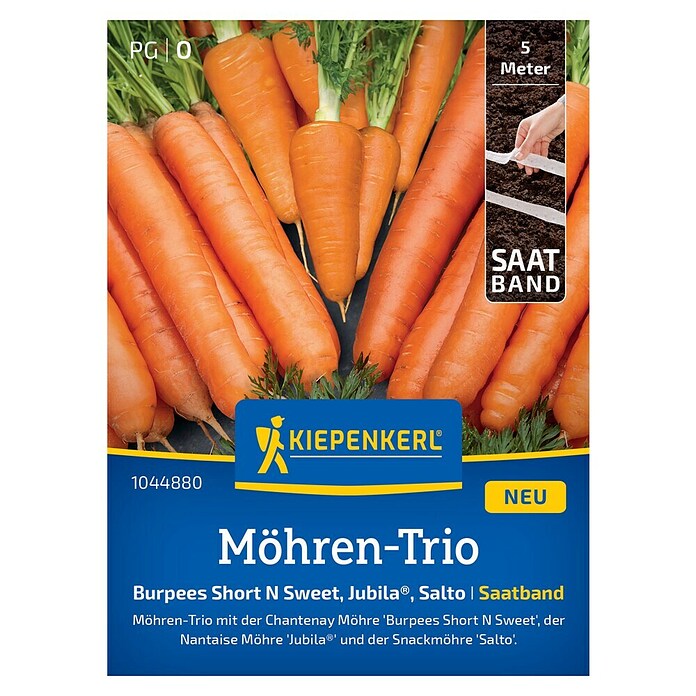 Kiepenkerl Gemüsesamen Saatband Möhren-Trio (Daucus carota, 5m Saatband) | BAUHAUS