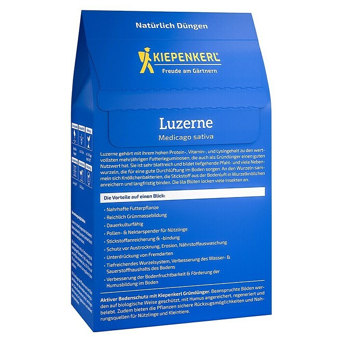 Kiepenkerl Gründüngung Luzerne (Medicago sativa, Inhalt reicht für ca. 100 Quadratmeter) | BAUHAUS