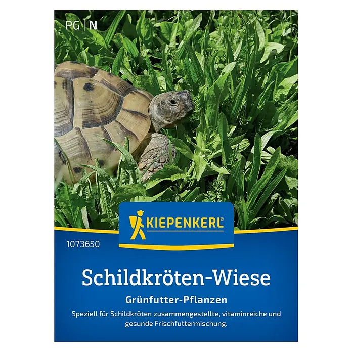Kiepenkerl Profi-Line Kräutersamen Schildkröten-Wiese - Mischung, Saatzeit: Ganzjährig, Erntezeit: Mai - Bild einer Kiepenkerl Schildkröten-Wiese, einer Grünfutter-Pflanzenmischung, speziell für Schildkröten zusammengestellt.