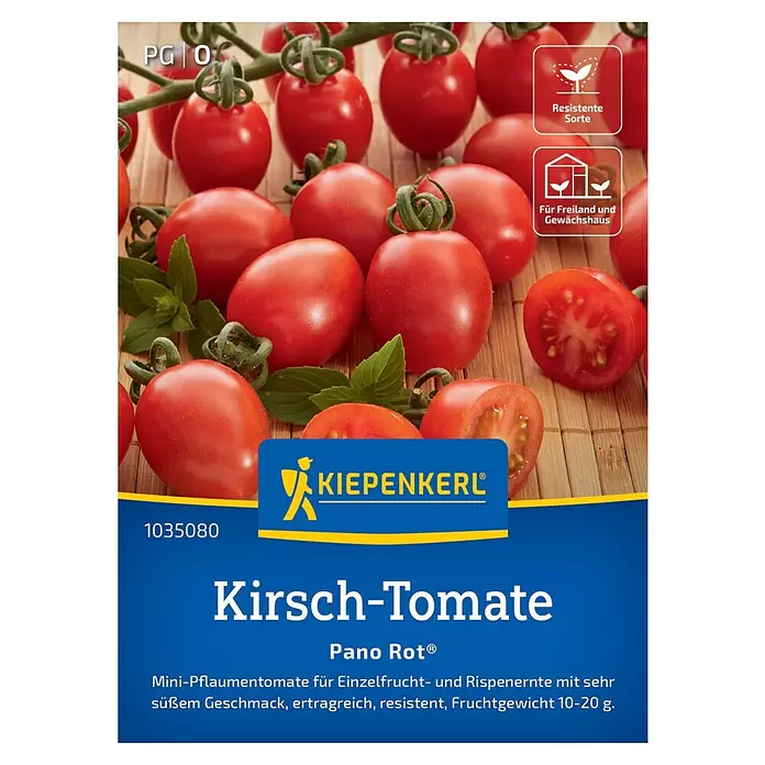Kiepenkerl Profi-Line Gemüsesamen Kirsch-Tomate PanoSolanum lycopersicum, Erntezeit: Juli Front View