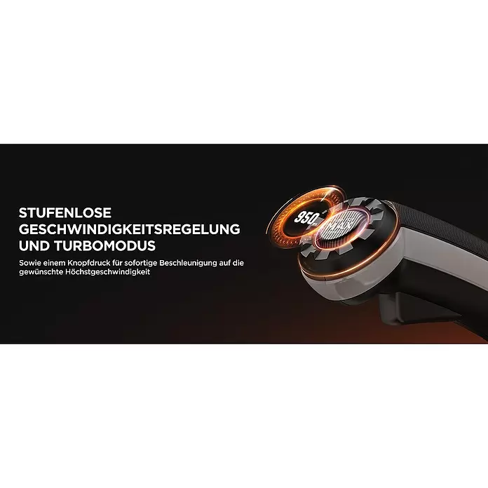 Litheli U20 Akku-Laubbläser - 20 V, 2 Akkus, 4 Ah, Blasgeschwindigkeit: 50 m/s, Blasleistung: 973 m³/min - Gerät mit stufenloser Geschwindigkeitsregelung und Turbomodus-Knopf, 950 U/min Anzeige.