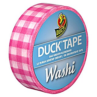 Duck Tape Kreativklebeband Washi (Pink Check, 10 m x 15 mm)