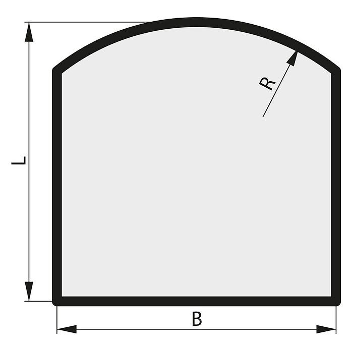 Haas+Sohn Glasbodenplatte (100 x 100 cm, Eckig, Form E mit Dekorahmen) | BAUHAUS