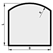 Haas+Sohn Glasbodenplatte (100 x 100 cm, Eckig, Form E mit Dekorahmen) | BAUHAUS