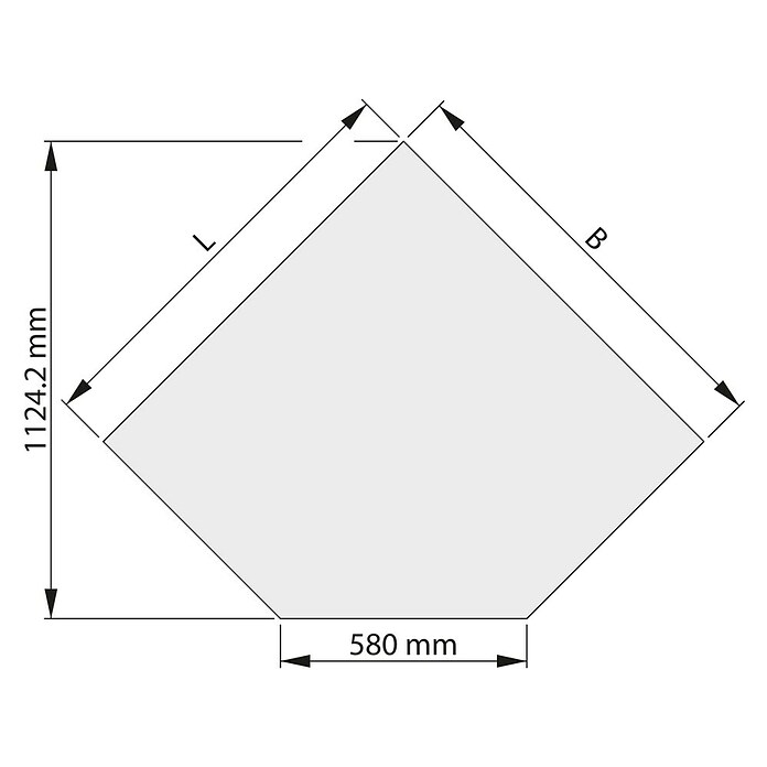 Haas+Sohn Glasbodenplatte (75 x 90 cm, Eckig, Form B) | BAUHAUS