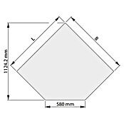 Haas+Sohn Glasbodenplatte (75 x 90 cm, Eckig, Form B) | BAUHAUS