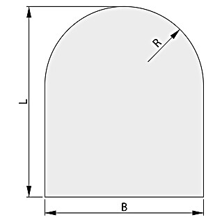 Haas+Sohn Glasbodenplatte (100 x 100 cm, Gebogen, Form C)
