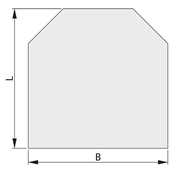 Haas+Sohn Glasbodenplatte (75 x 90 cm, Eckig, Form D) | BAUHAUS