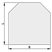 Haas+Sohn Glasbodenplatte (75 x 90 cm, Eckig, Form D) | BAUHAUS