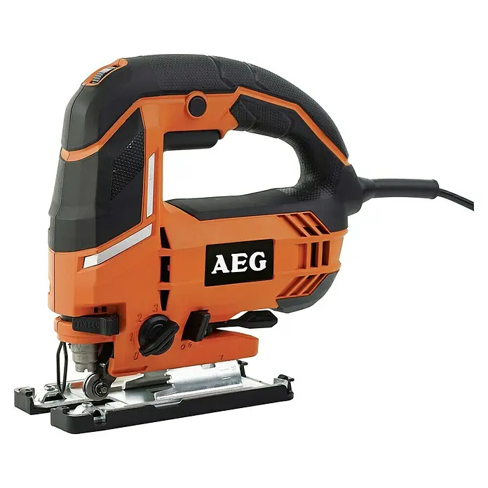AEG Powertools Elektro-Stichsäge STEP 100 X - 1.000 /min - 3.200 /min, 100 mm - AEG Stichsäge in Orange und Schwarz. Leistungsstarkes Werkzeug zum präzisen Schneiden von Holz, Metall und Kunststoff mit variabler Geschwindigkeit.
