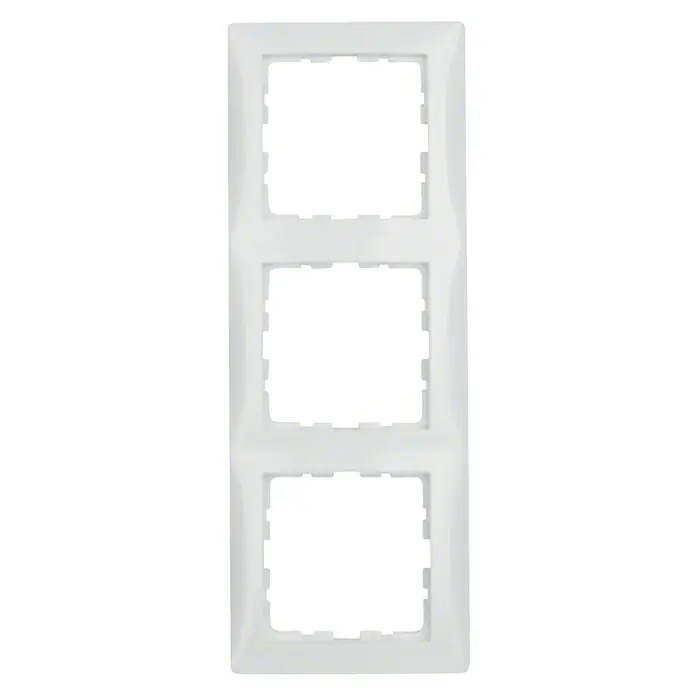 Berker S.1 Abdeckrahmen 10138989 - Polarweiß, 3-fach, Kunststoff - Weißer 3-fach Rahmen für Schalter und Steckdosen, stilvolles Design für jede Wand.