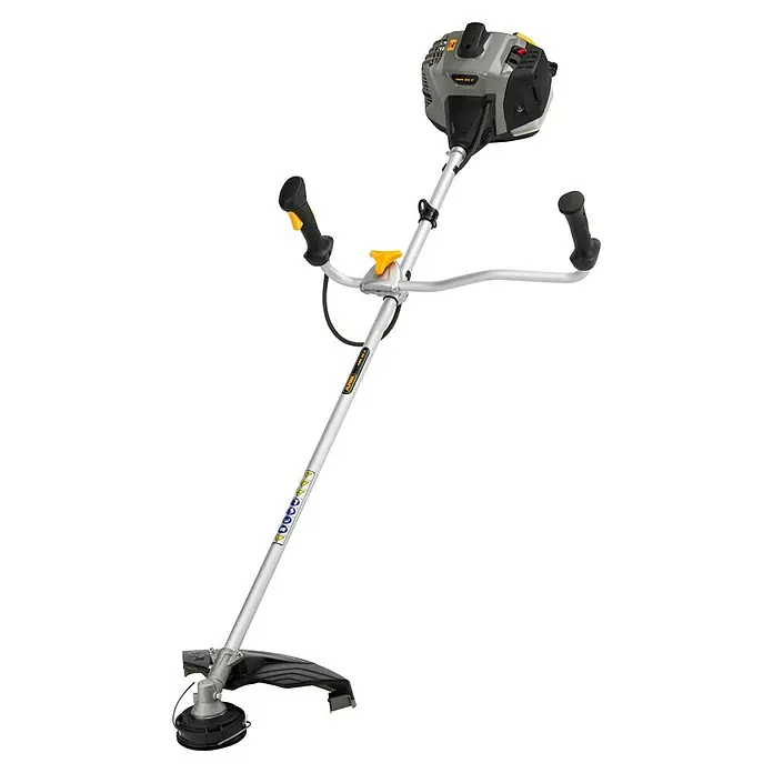 Alpina Desbrozadora de gasolina ABR55D - 17 kW, 52,8 cm³, Ancho de corte hilo: 45 cm, Ancho de corte cuchilla: 25,5 cm - Desbrozadora con diseño ergonómico, ideal para trabajos de jardinería precisos y mantenimiento del césped.