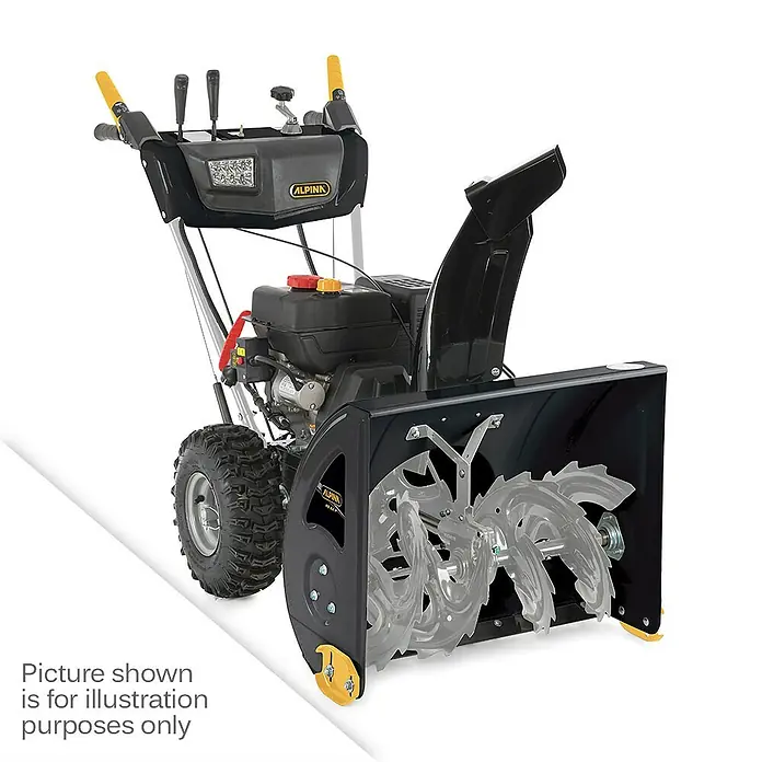 Alpina Quitanieves de gasolina AS 62 P - 4,4 kW, 212 cm³, Anchura de trabajo: 62 cm - Imagen de una quitanieves Alpina, perfecta para quitar la nieve de forma rápida y eficiente en invierno.