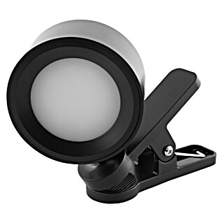 LED-Klemmleuchte Akku Clip-Spot (Ø x H: 7,5 x 4 cm, 2,3 W, Schwarz, Kunststoff)
