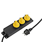 Q-Link Stekkerdoos voor vochtige ruimtes 3-voudig (3 m, 3.500 W, Zwart / Geel) | BAUHAUS