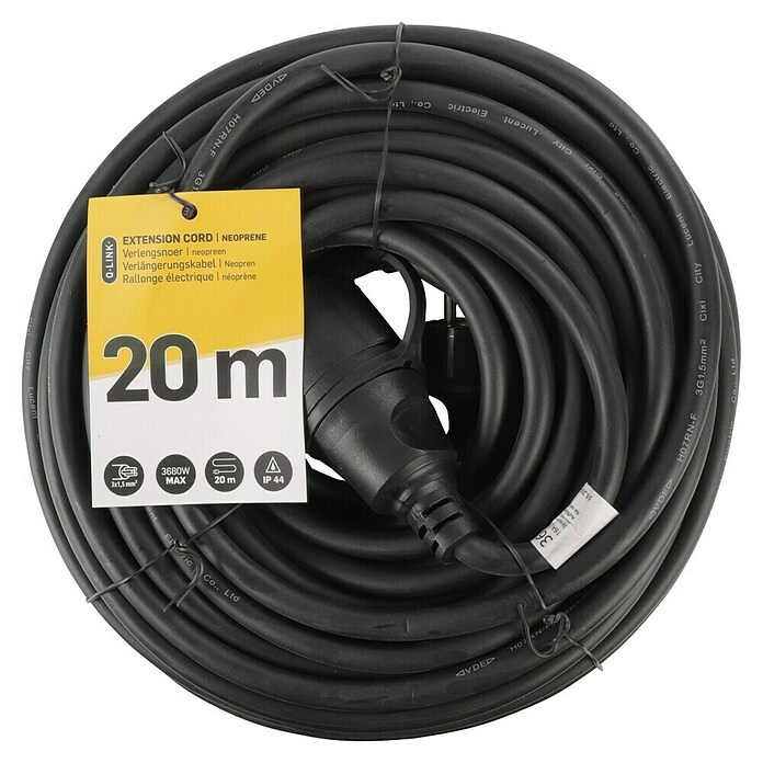 Q-Link Verlengkabel (20 m, Zwart, IP44) | BAUHAUS