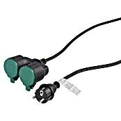 Q-Link Verlengkabel 2-voudig (5 m, Zwart / Groen, IP44) | BAUHAUS