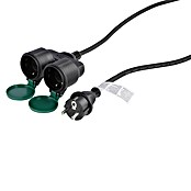 Q-Link Verlengkabel 2-voudig (5 m, Zwart / Groen, IP44) | BAUHAUS