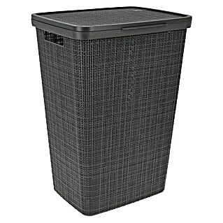 Curver Wäschesammler Jute (L x B x H: 43 x 34 x 58,2 cm, Anthrazit)