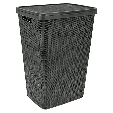Curver Wäschesammler Jute (L x B x H: 43 x 34 x 58,2 cm, Anthrazit)