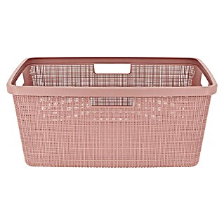 Curver Wäschekorb Jute (L x B x H: 59,4 x 39,4 x 25,6 cm, Rosa)