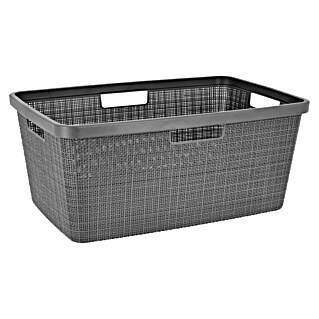 Curver Wäschekorb Jute (L x B x H: 59,4 x 39,4 x 25,6 cm, Anthrazit)