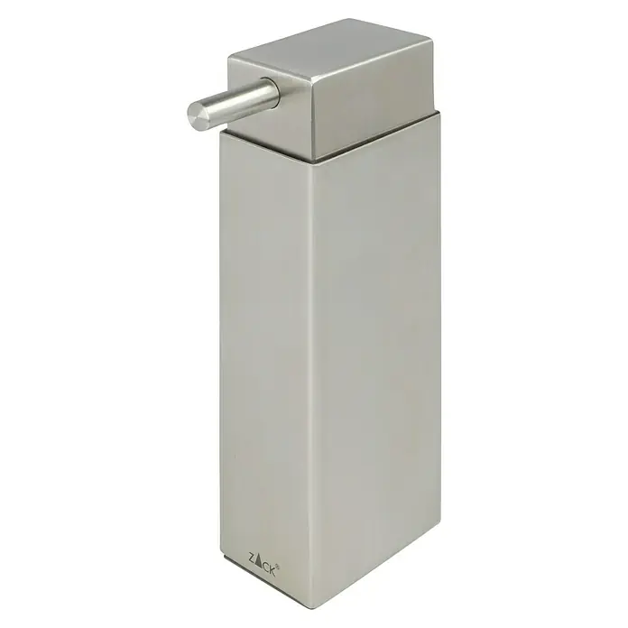 Zack Linea Seifenspender - Höhe: 16,9 cm, Edelstahl, Edelstahl - Ein moderner, eckiger Seifenspender aus Edelstahl der Marke ZACK. Das Design ist minimalistisch und elegant. Praktisch für jedes Badezimmer.