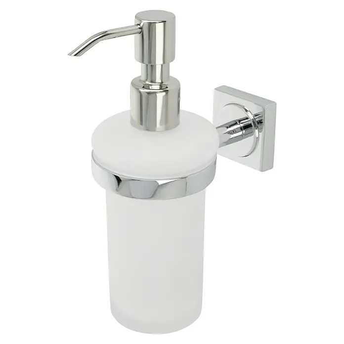 Camargue Cannes Seifenspender - Mit Halterung, Chrom, Glänzend - Der elegante Seifenspender zur Wandmontage ist ein stilvolles Accessoire für jedes Badezimmer. Er besticht durch sein modernes Design.