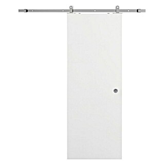 Solid Elements Puerta corredera de madera Essen con herraje (82,5 x 203 cm, Blanco)