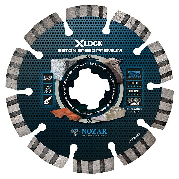 Nozar Dijamantna rezna ploča Beton Speed  (Promjer: 125 mm, 1 Kom.) | BAUHAUS