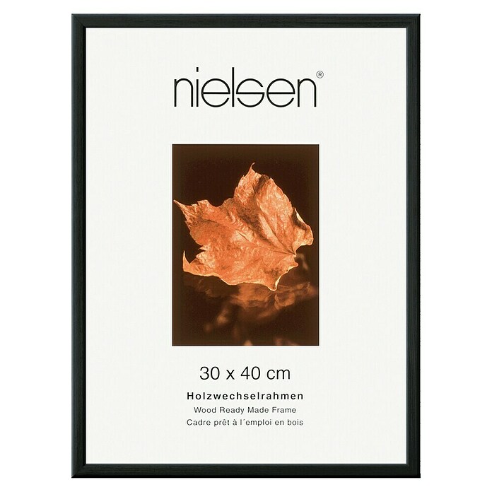 Nielsen Holzwechselrahmen (Schwarz, 30 x 40 cm, Holz)