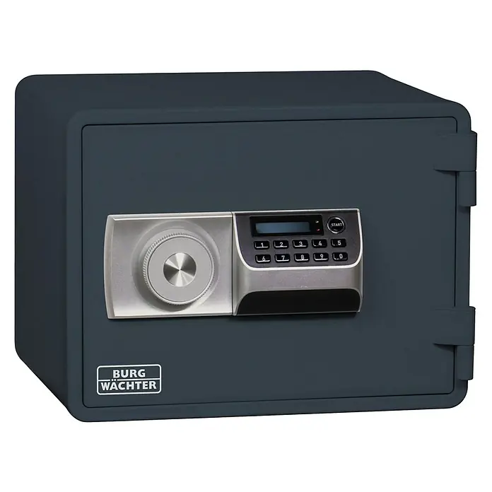 Burg-Wächter Feuerschutztresor FP 44 E - L x B x H: 320 x 390 x 296 mm, Elektronisches Zahlenschloss - Abbildung eines Safes der Marke Burg Wächter, der Sicherheit und Schutz für Wertsachen bietet.