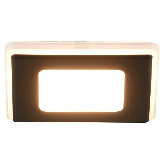 Trio Lighting Foco empotrable Nimbus - Negro, L x An x Al: 8,5 x 8,5 x 3,9 cm, Blanco cálido - Aplique de pared LED rectangular moderno con marco negro y luz blanca cálida, perfecto para crear una iluminación interior.