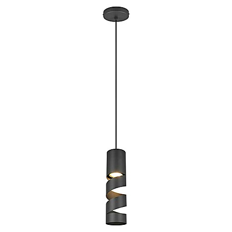 Trio Lighting Stream Lámpara colgante (10 W, Ø x Al: 12 x 150 cm, Negro, GU10)