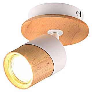 Trio Lighting Aruni Foco de pared (10 W, L x An x Al: 15 x 11 x 13 cm, Blanco/Marrón, GU10)