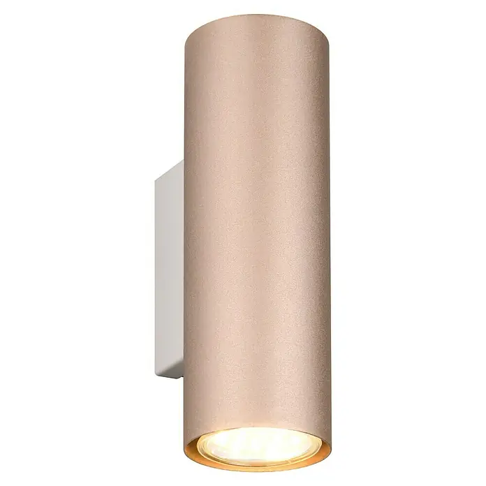 Trio Lighting Marley Aplique de pared - 35 W, L x An x Al: 8 x 6 x 18 cm, Marrón, GU10, 2 ud. - Elegante lámpara de pared cilíndrica. La luz suave crea un ambiente agradable y añade toques de estilo a cualquier pared.