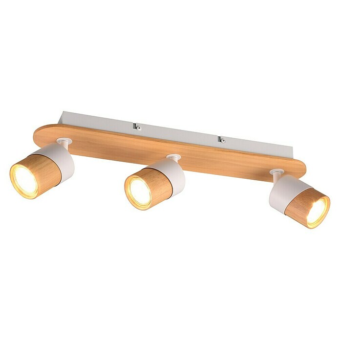 Trio Lighting Aruni Regleta (10 W, Blanco/Madera, GU10, 3 ud.) | BAUHAUS