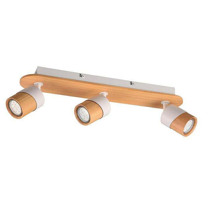 Trio Lighting Aruni Regleta (10 W, Blanco/Madera, GU10, 3 ud.) | BAUHAUS