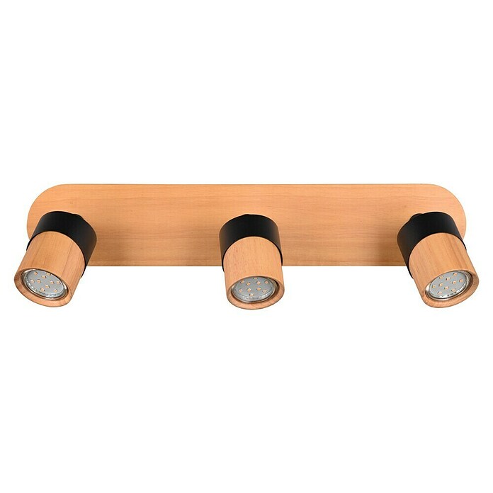 Trio Lighting Aruni Regleta (10 W, L x An x Al: 9 x 48 x 15 cm, Negro/Marrón, GU10, 3 ud.) | BAUHAUS
