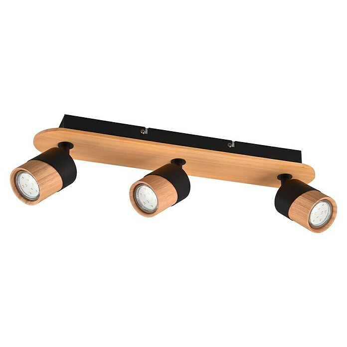 Trio Lighting Aruni Regleta (10 W, L x An x Al: 9 x 48 x 15 cm, Negro/Marrón, GU10, 3 ud.) | BAUHAUS