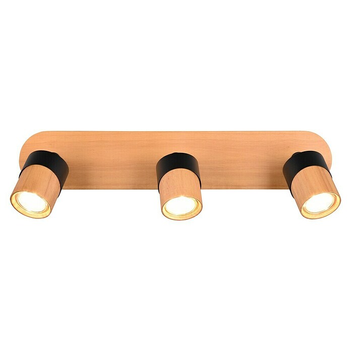 Trio Lighting Aruni Regleta (10 W, L x An x Al: 9 x 48 x 15 cm, Negro/Marrón, GU10, 3 ud.) | BAUHAUS