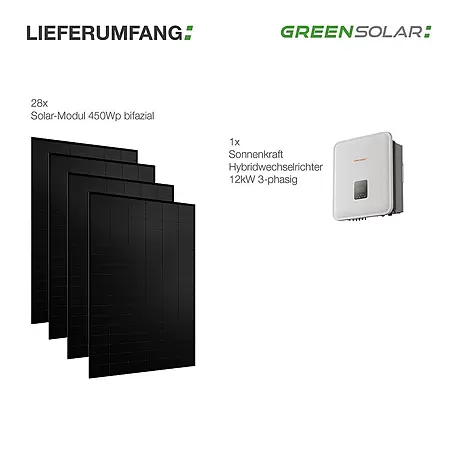 Green Solar  Solarmodul-Set 0% MwSt. (gem. § 12 Abs. 3 UStG)