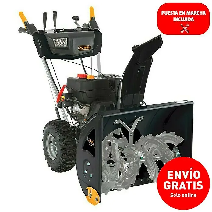 Alpina Quitanieves de gasolina AS 62 P - 4,4 kW, 212 cm³, Anchura de trabajo: 62 cm - Quitanieves Alpina, ideal para la remoción de nieve en invierno. Controles prácticos y diseño robusto para un rendimiento fiable.